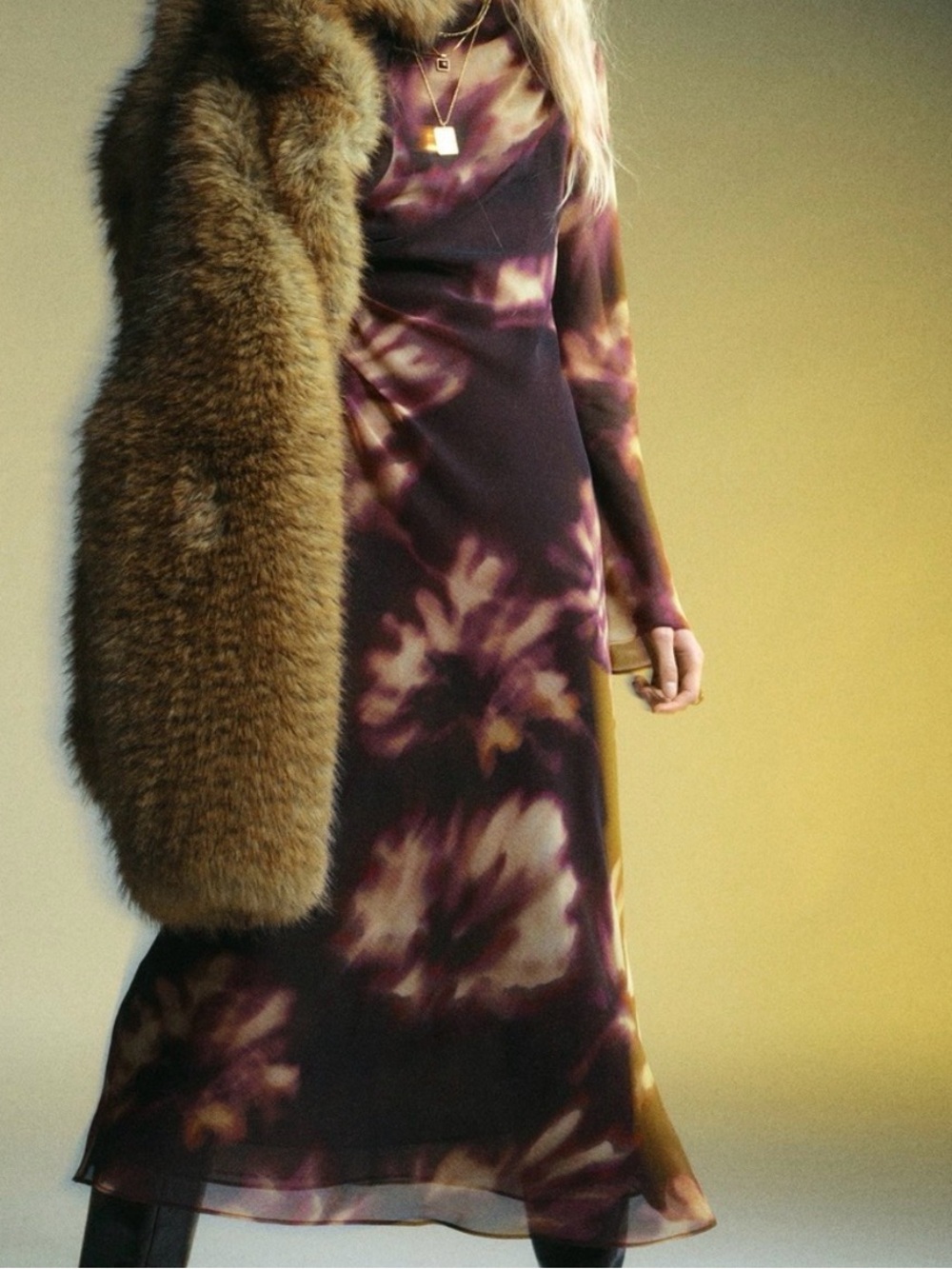 Mango TIE-DYE RUCHED DRESS - Picture 2 of 5